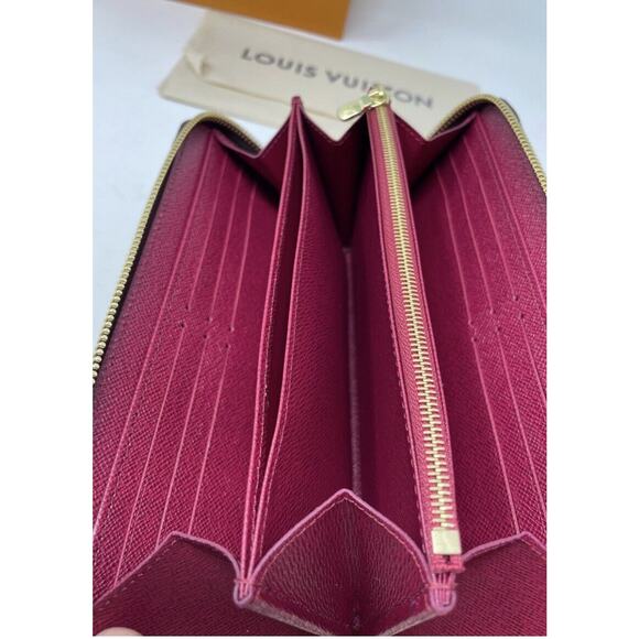 Louis Vuitton Zippy Wallet Monogram/Fuchsia Women Long Wallet - Picture 9 of 11